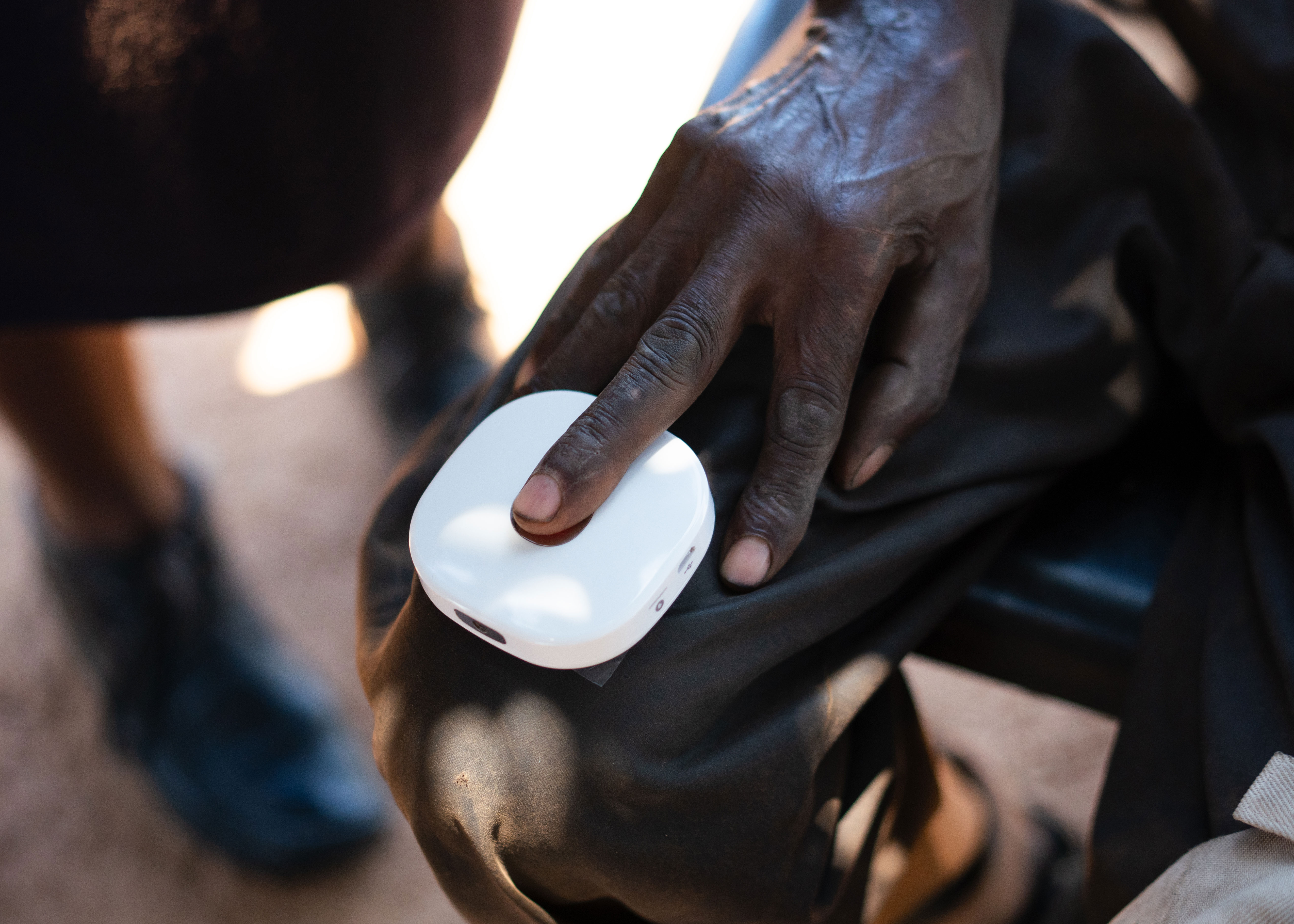 The remote health monitor measuring blood glucose level
